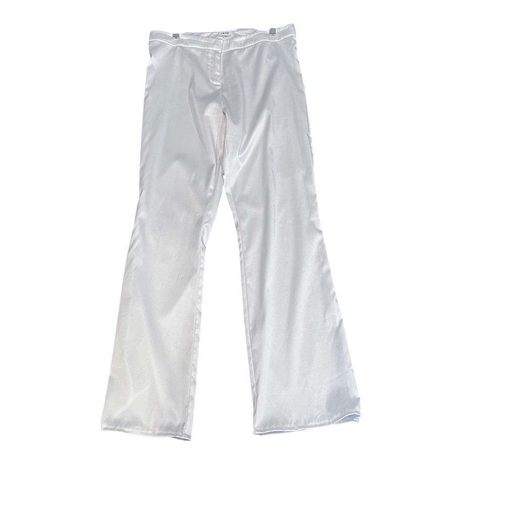 Cachet White Satin Dress Pants Size 12 Career Formal Party Flare Leg